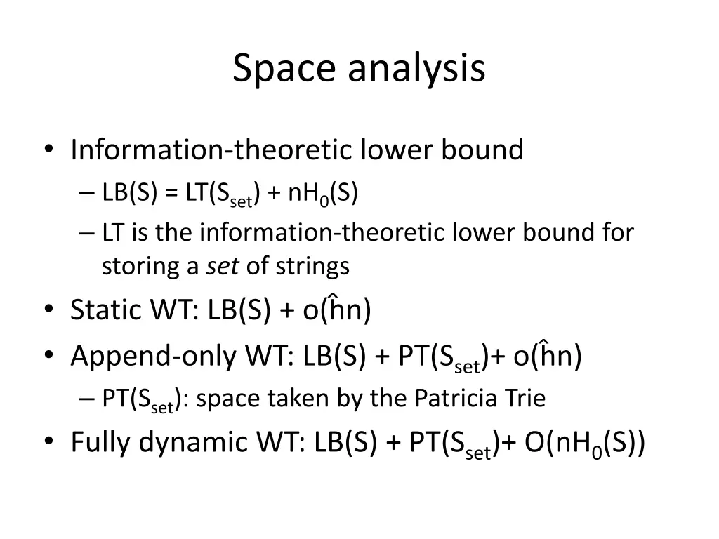 space analysis