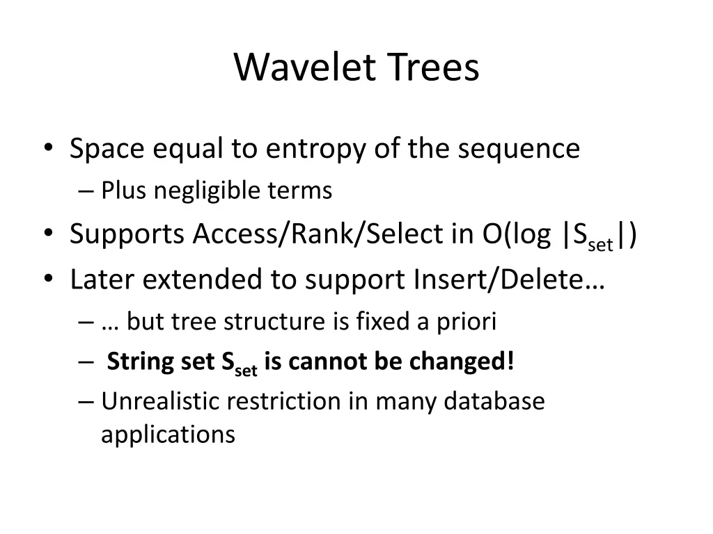 wavelet trees 2