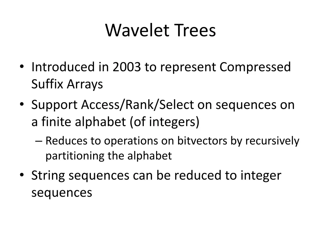 wavelet trees