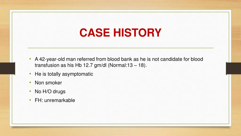 case history