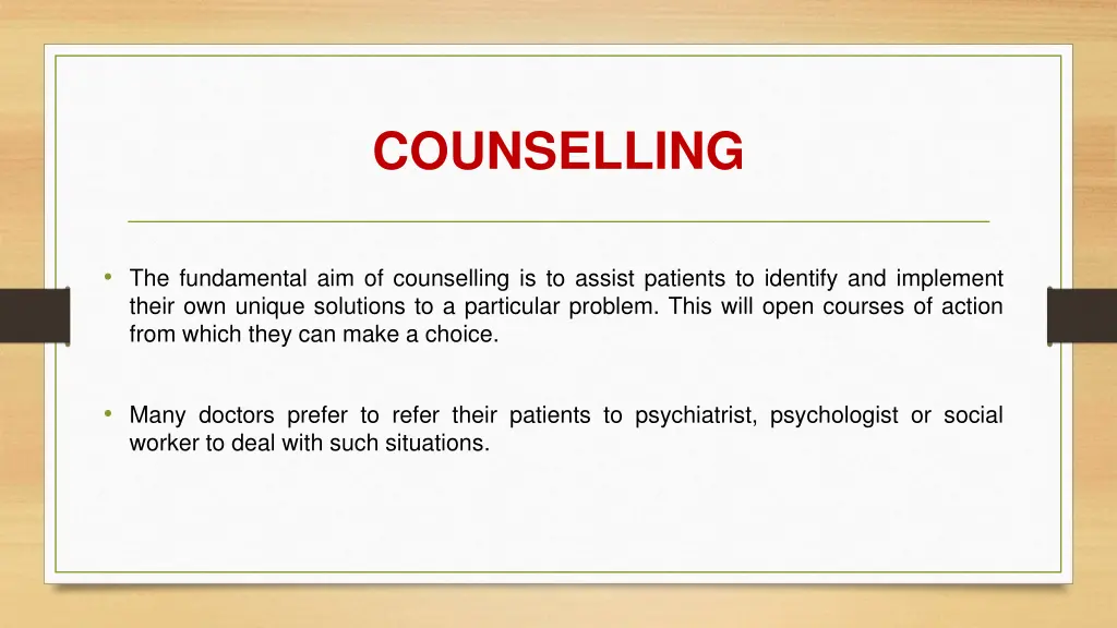 counselling 1