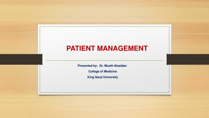 patient management