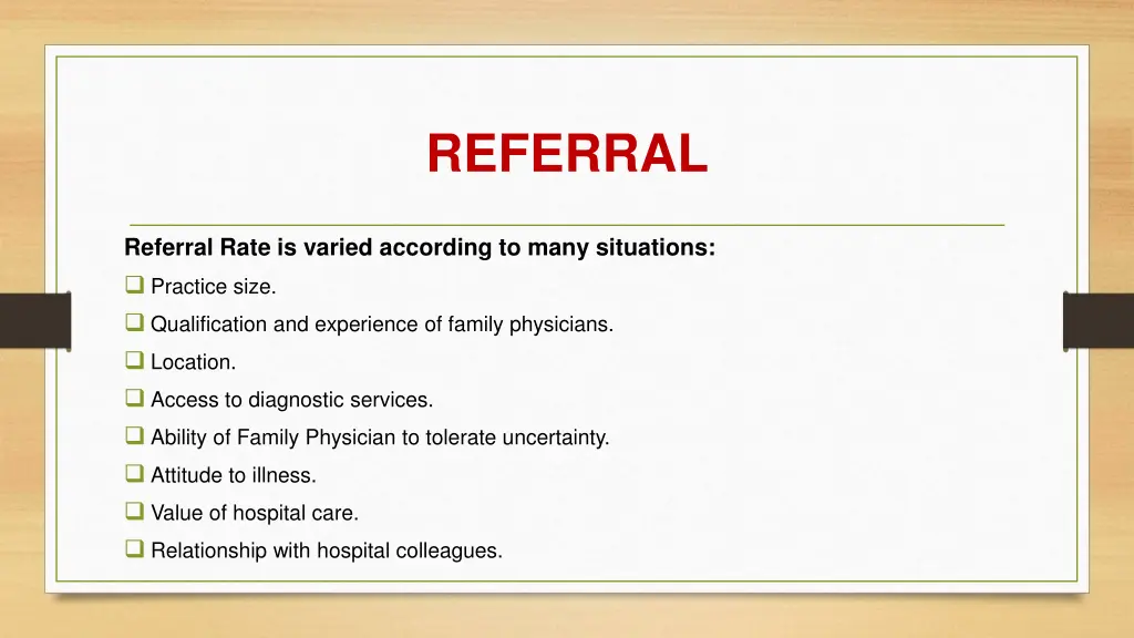 referral