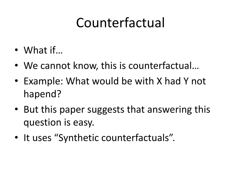 counterfactual