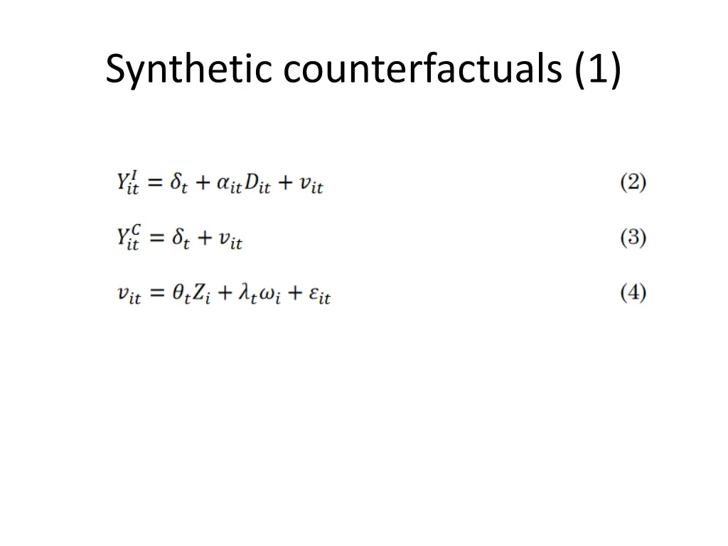 synthetic counterfactuals 1