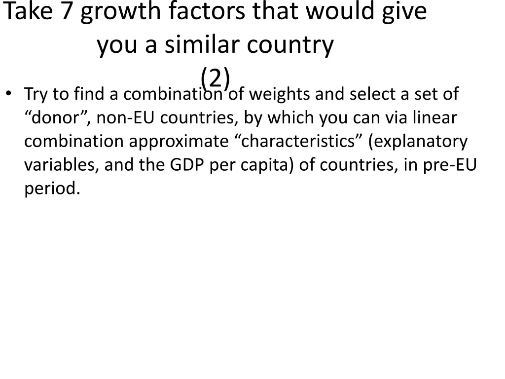 take 7 growth factors that would give