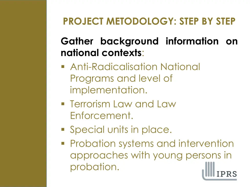 project metodology step by step 1