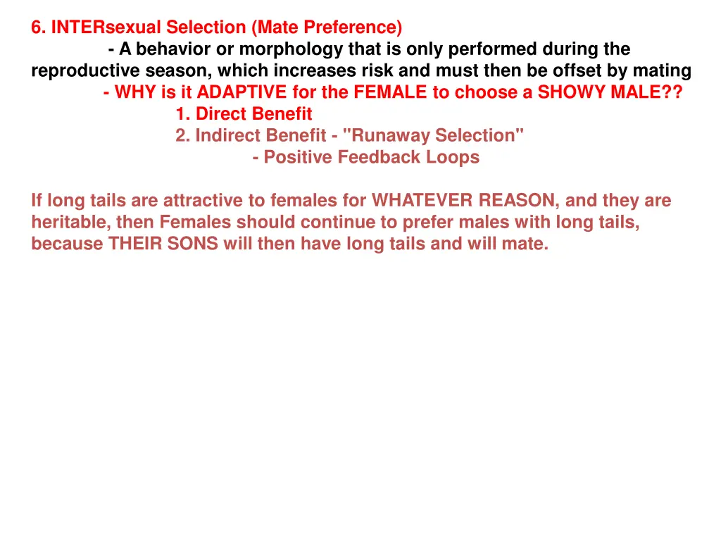 6 intersexual selection mate preference 11