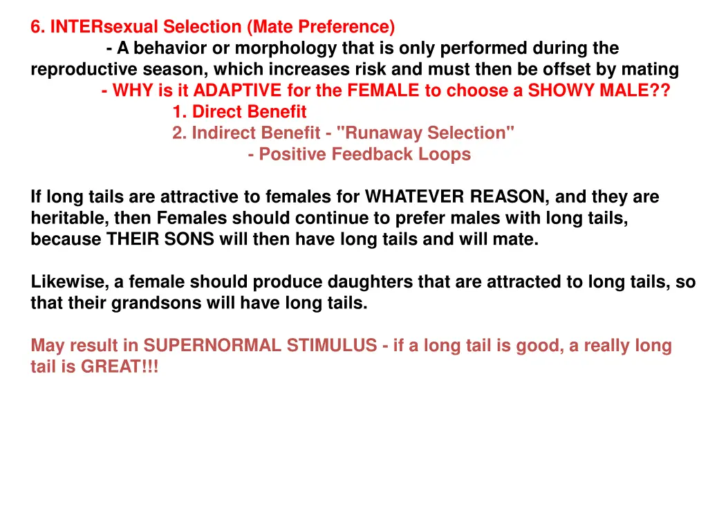 6 intersexual selection mate preference 13