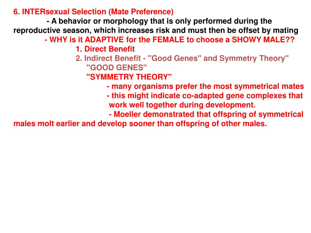 6 intersexual selection mate preference 4