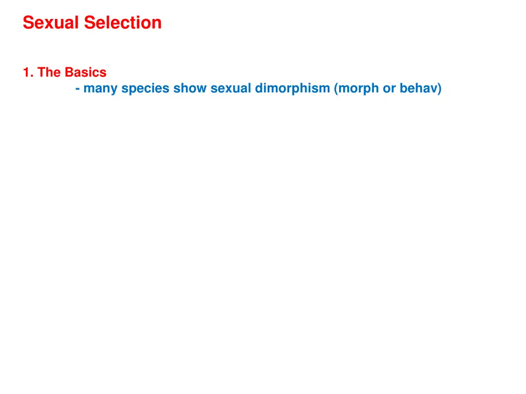 sexual selection