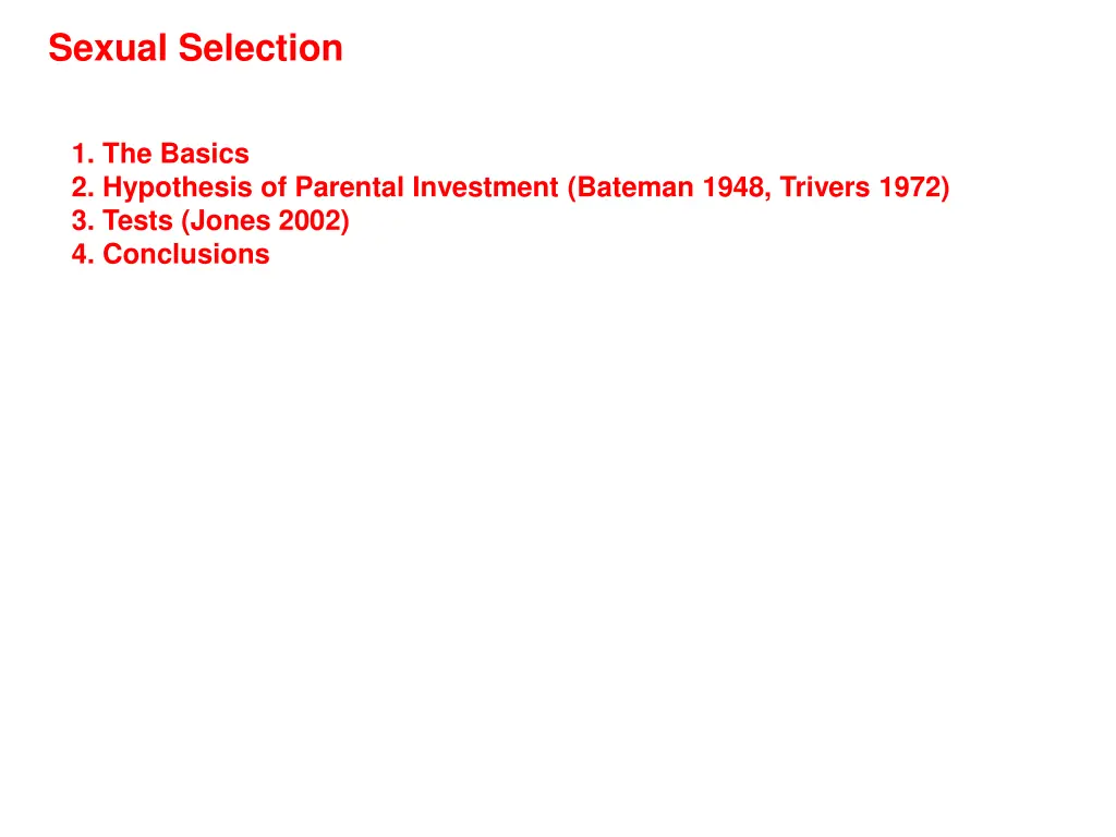 sexual selection not really a level 14