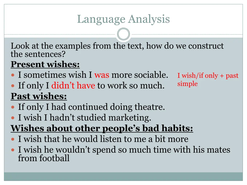 language analysis 1