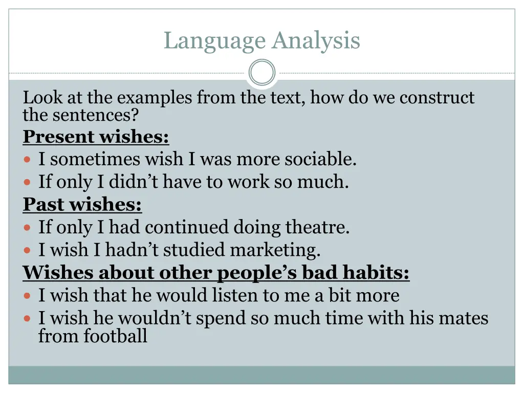 language analysis