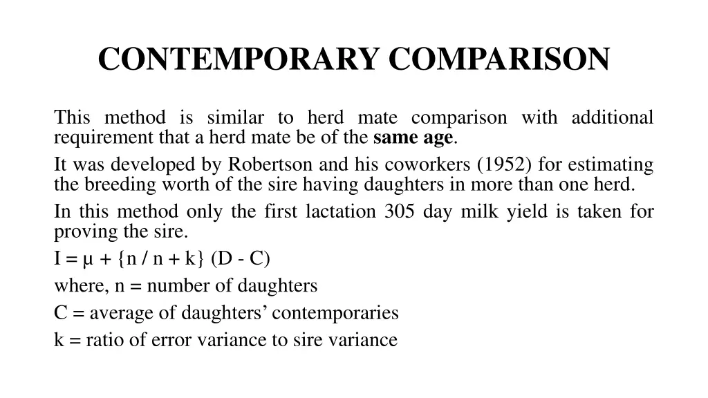 contemporary comparison