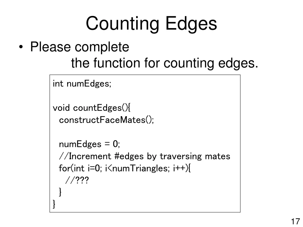 counting edges