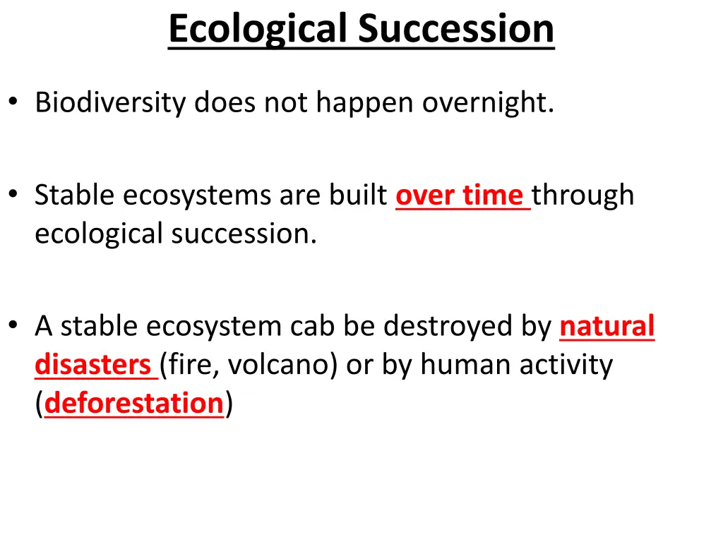 ecological succession