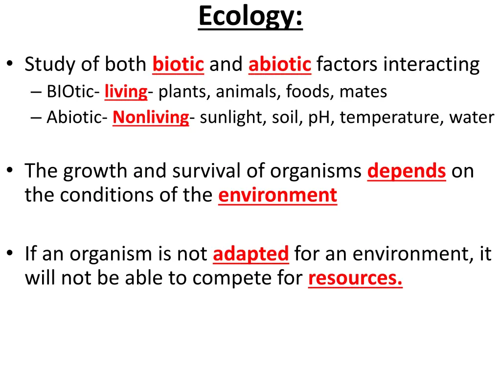 ecology 1