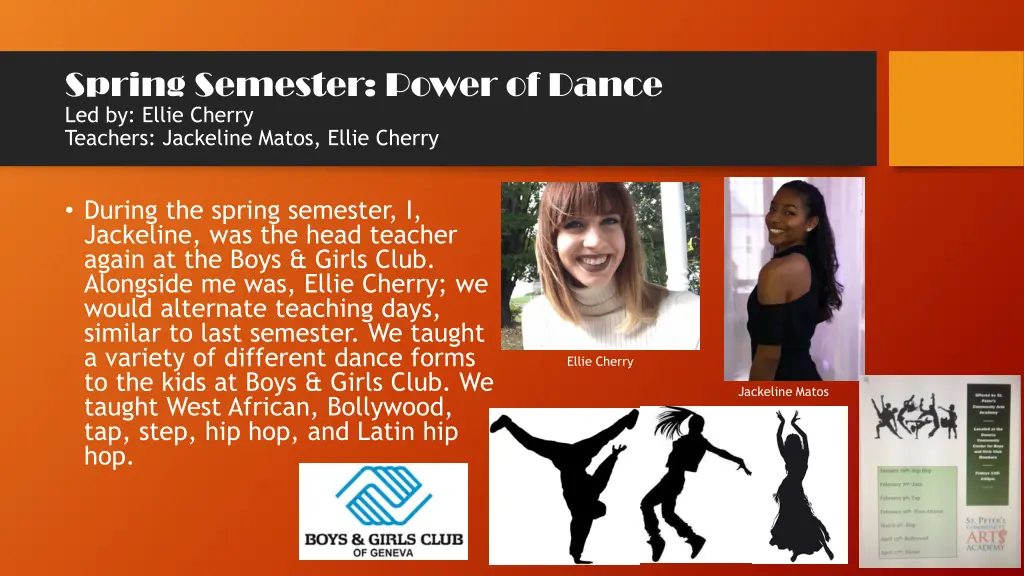 spring semester power of dance led by ellie