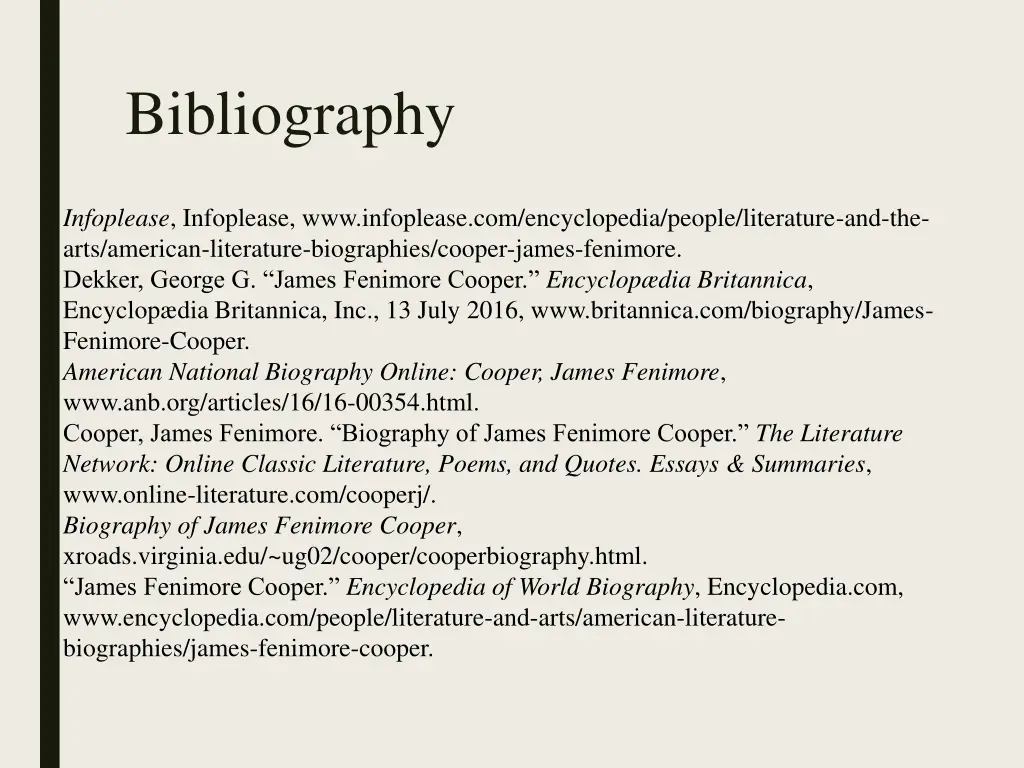 bibliography