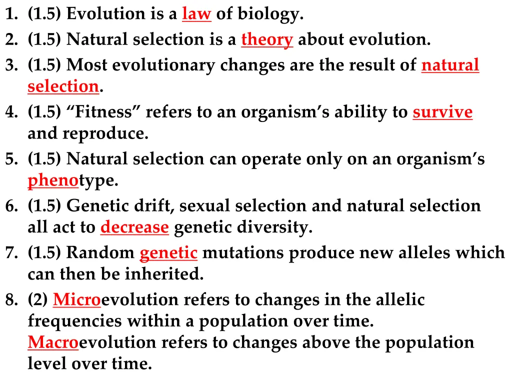 1 1 5 evolution is a law of biology 2 1 5 natural