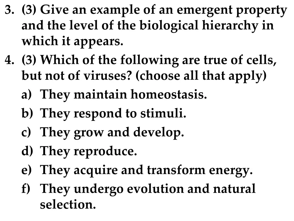 3 3 give an example of an emergent property