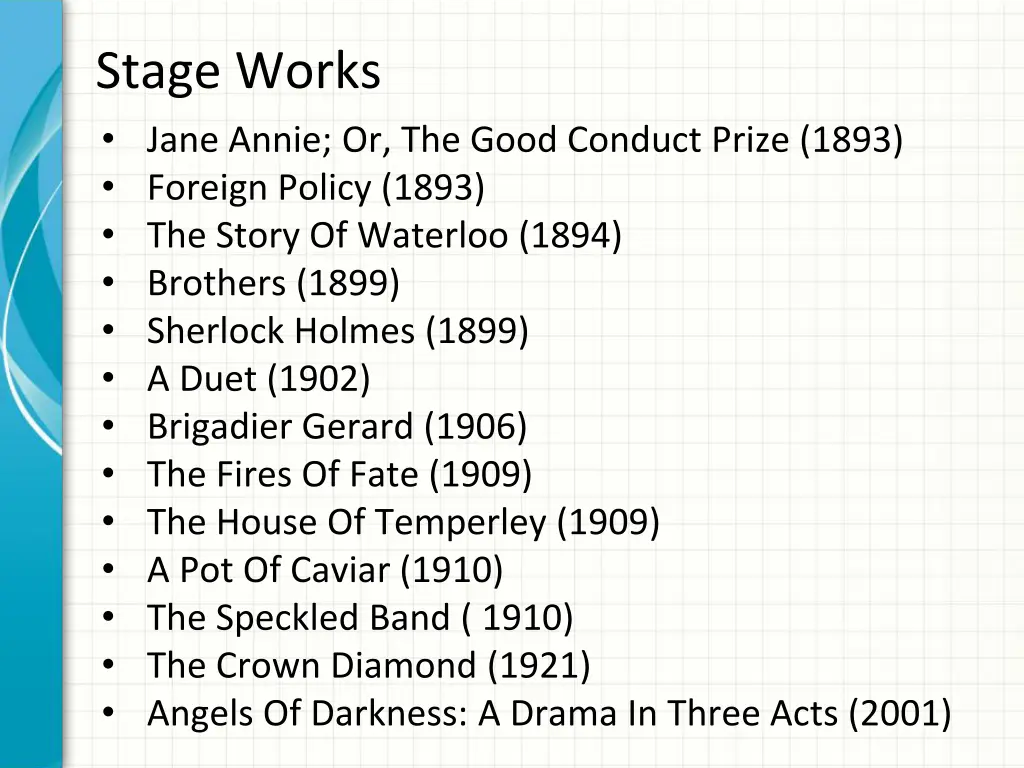 stage works jane annie or the good conduct prize