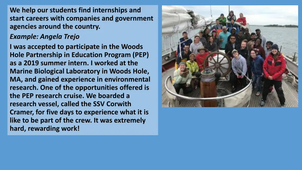 we help our students find internships and start