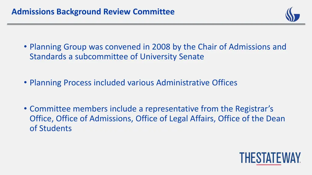 admissions background review committee