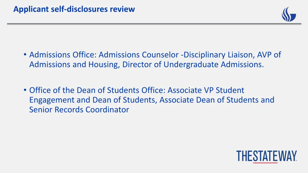 applicant self disclosures review