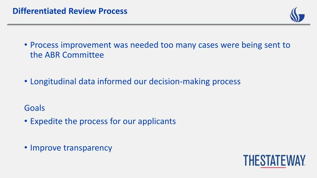 differentiated review process