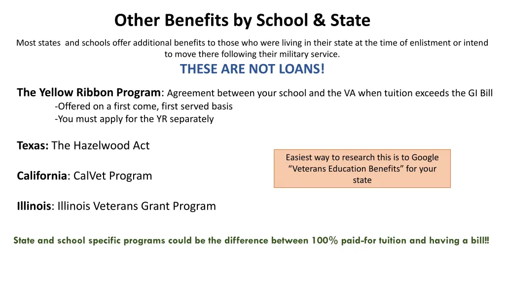 other benefits by school state