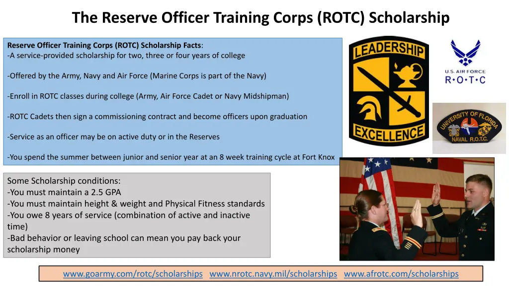 the reserve officer training corps rotc