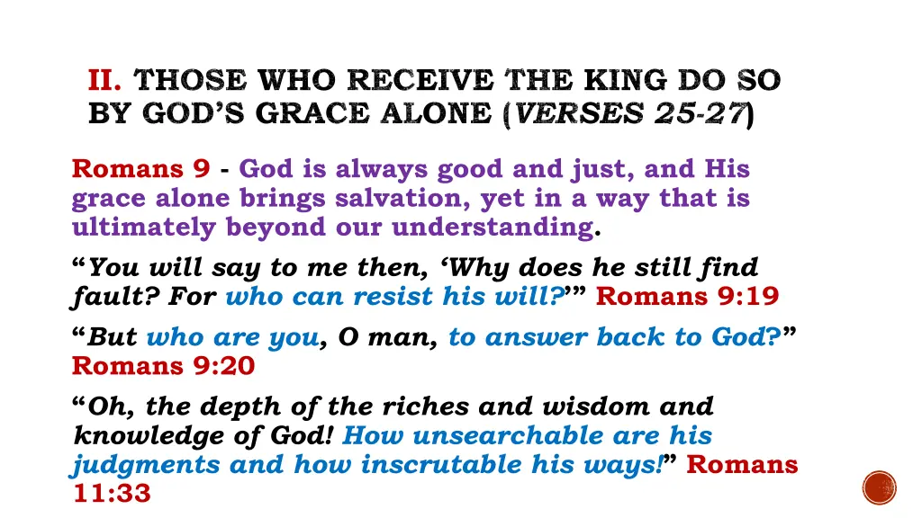 ii those who receive the king 1