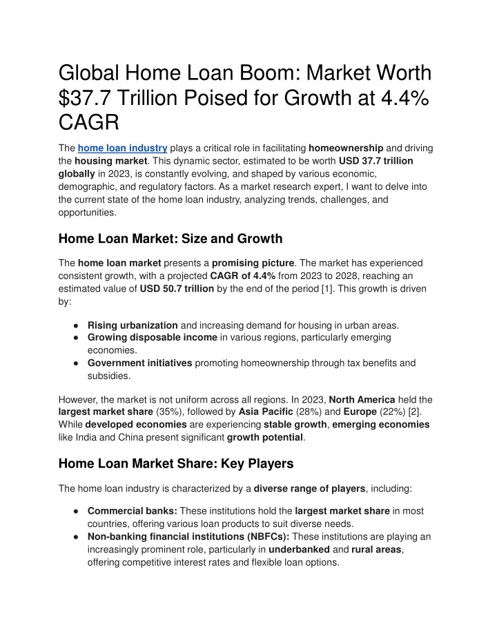 global home loan boom market worth 37 7 trillion