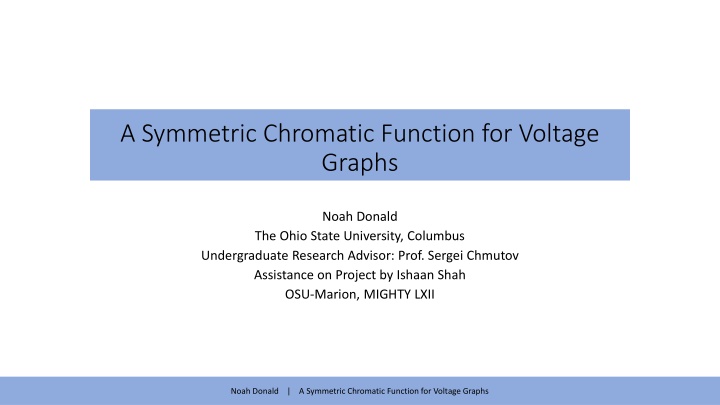 a symmetric chromatic function for voltage graphs