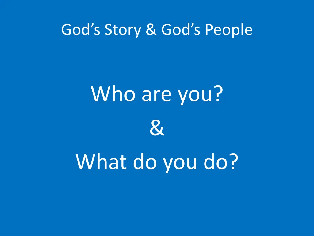 god s story god s people 1