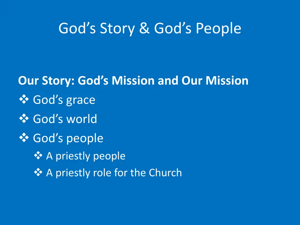 god s story god s people 6