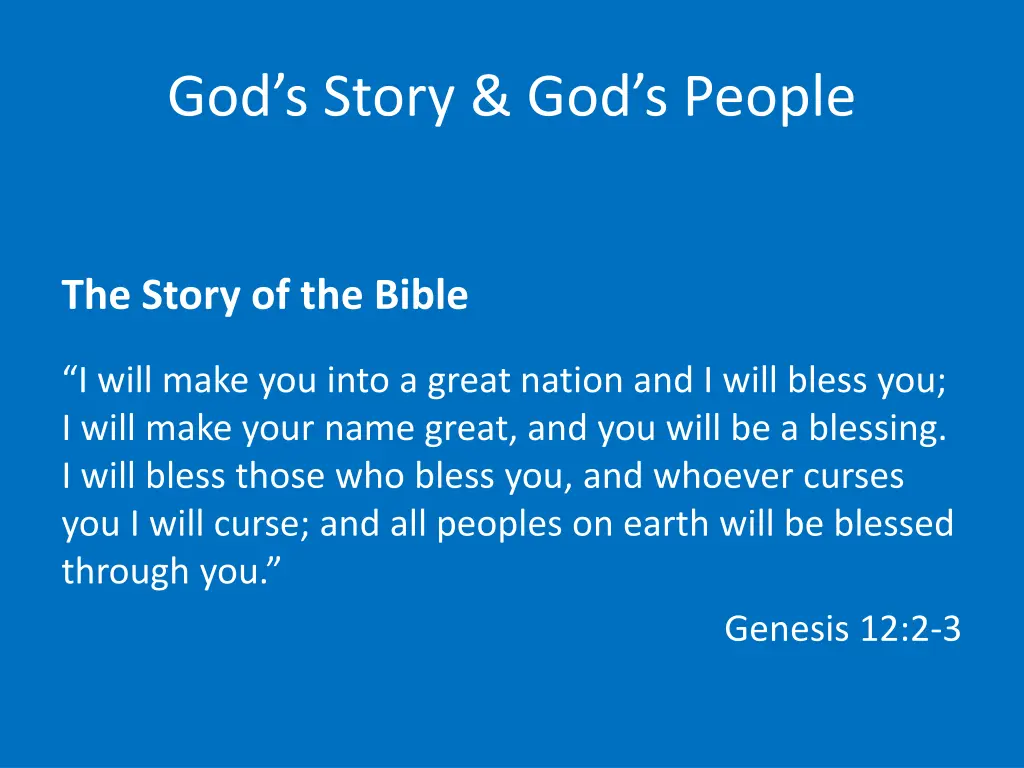 god s story god s people 9