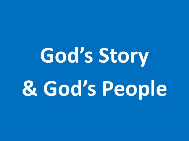 god s story god s people