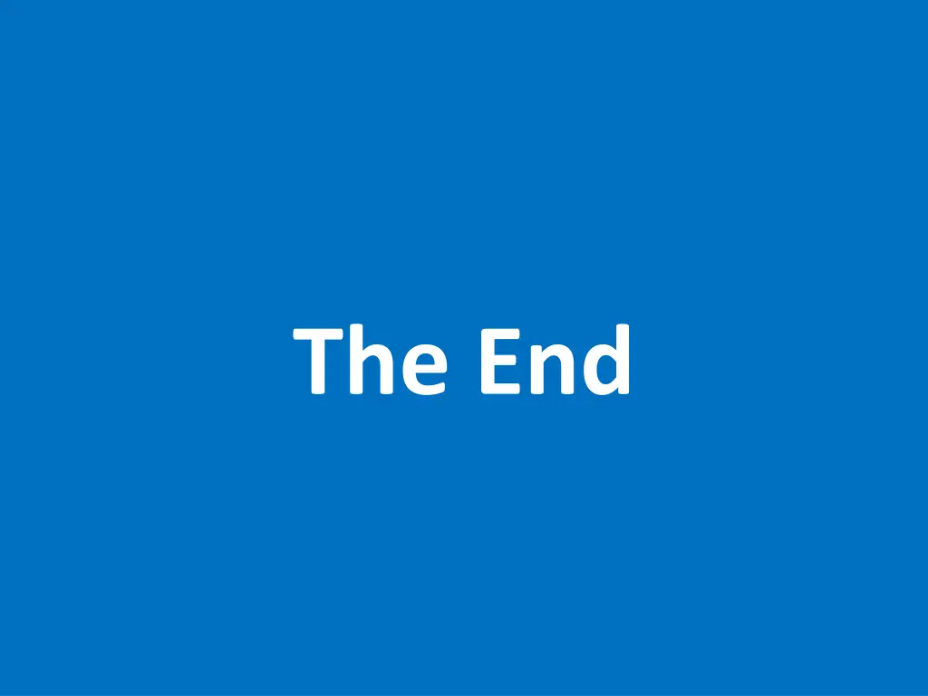 the end