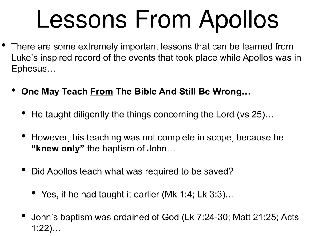 lessons from apollos there are some extremely 2