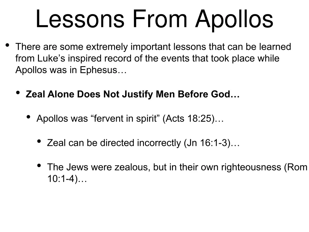 lessons from apollos there are some extremely 3