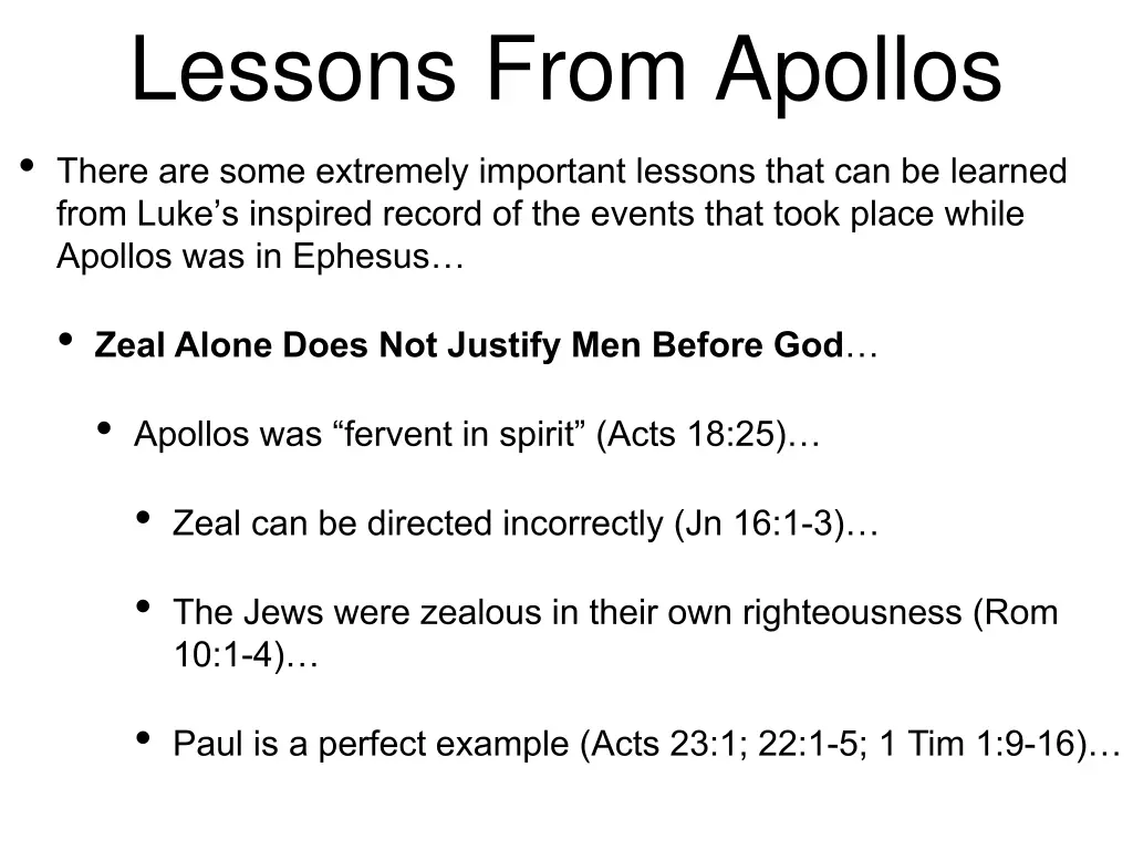 lessons from apollos there are some extremely 4