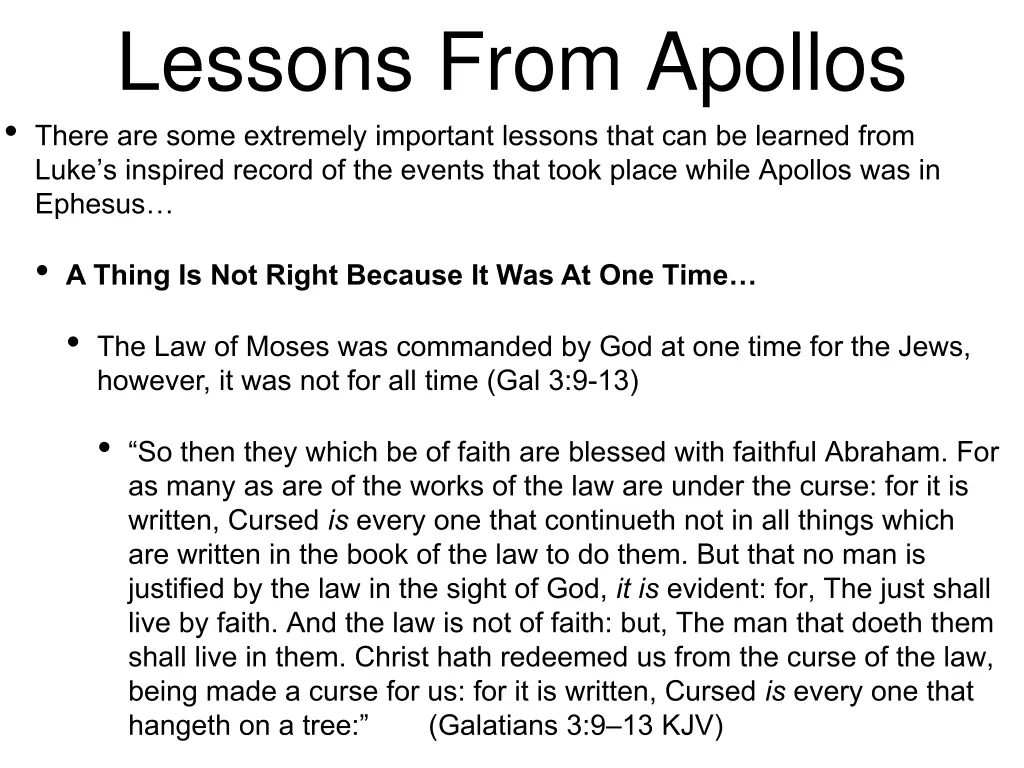 lessons from apollos there are some extremely 5