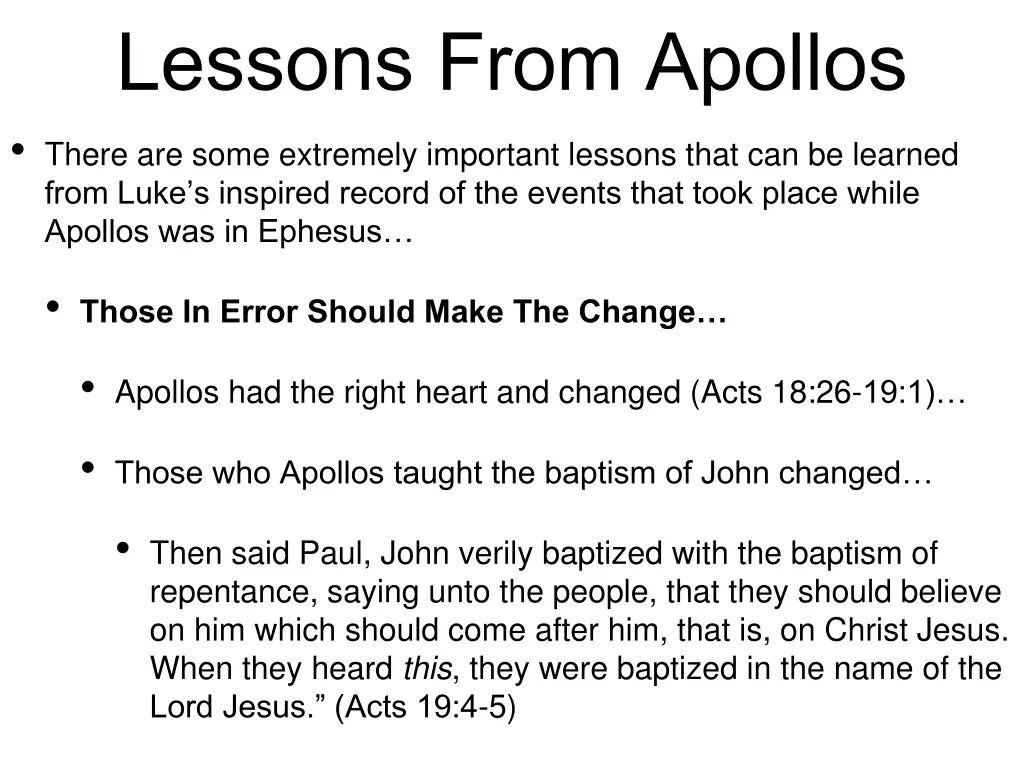 lessons from apollos there are some extremely 7