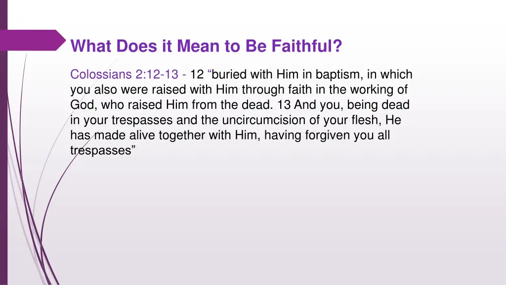 what does it mean to be faithful