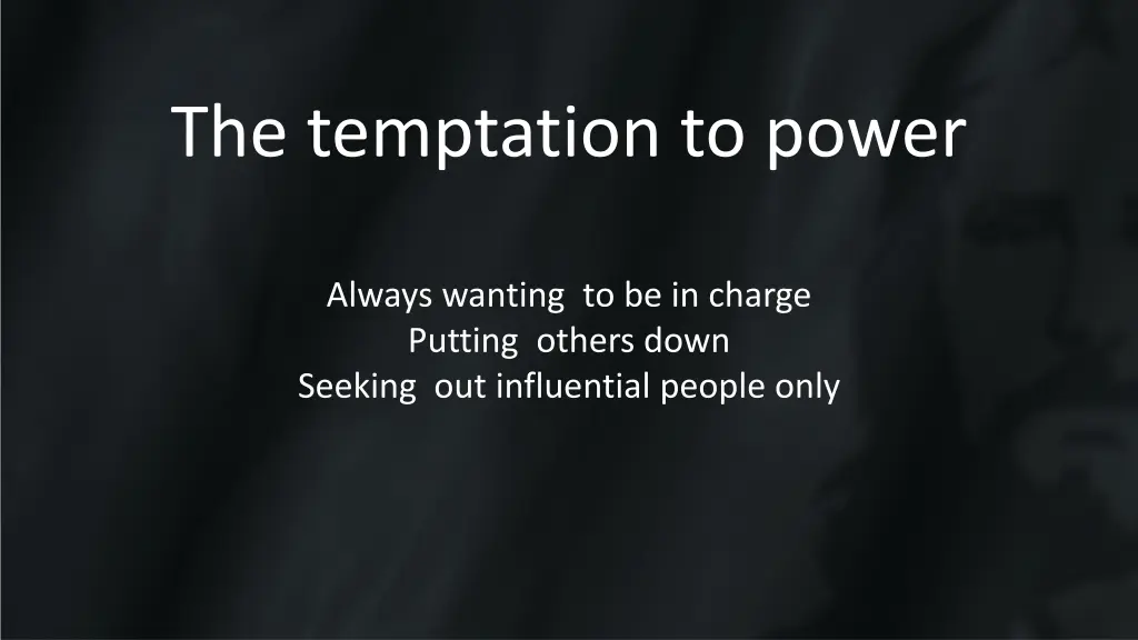 the temptation to power 3