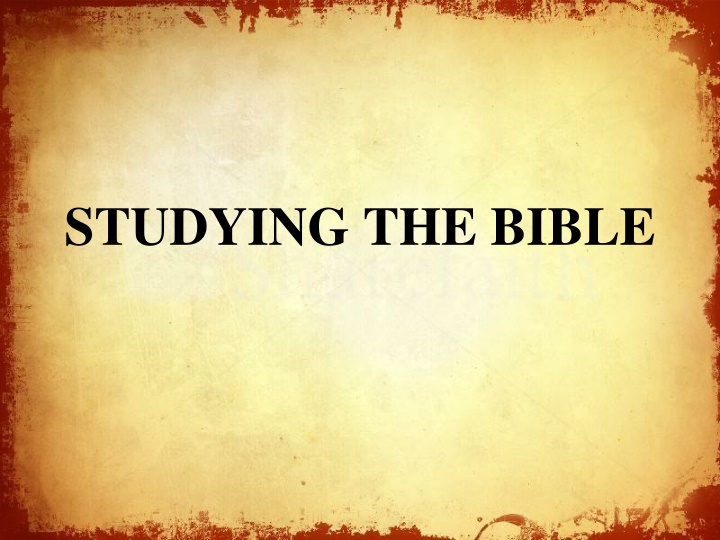 studying the bible