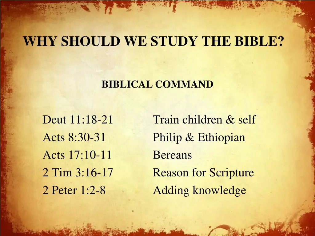 why should we study the bible